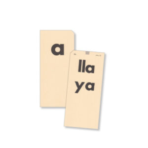 Lectura 1 Tarjetas con Letras y Sílabas